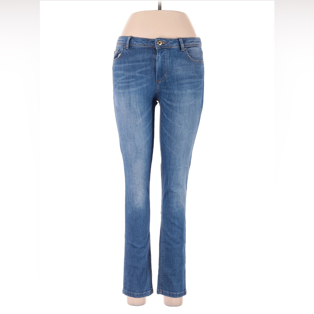 Massimo Dutti Slim Crop Straight Leg Kick Jeans in Size 6